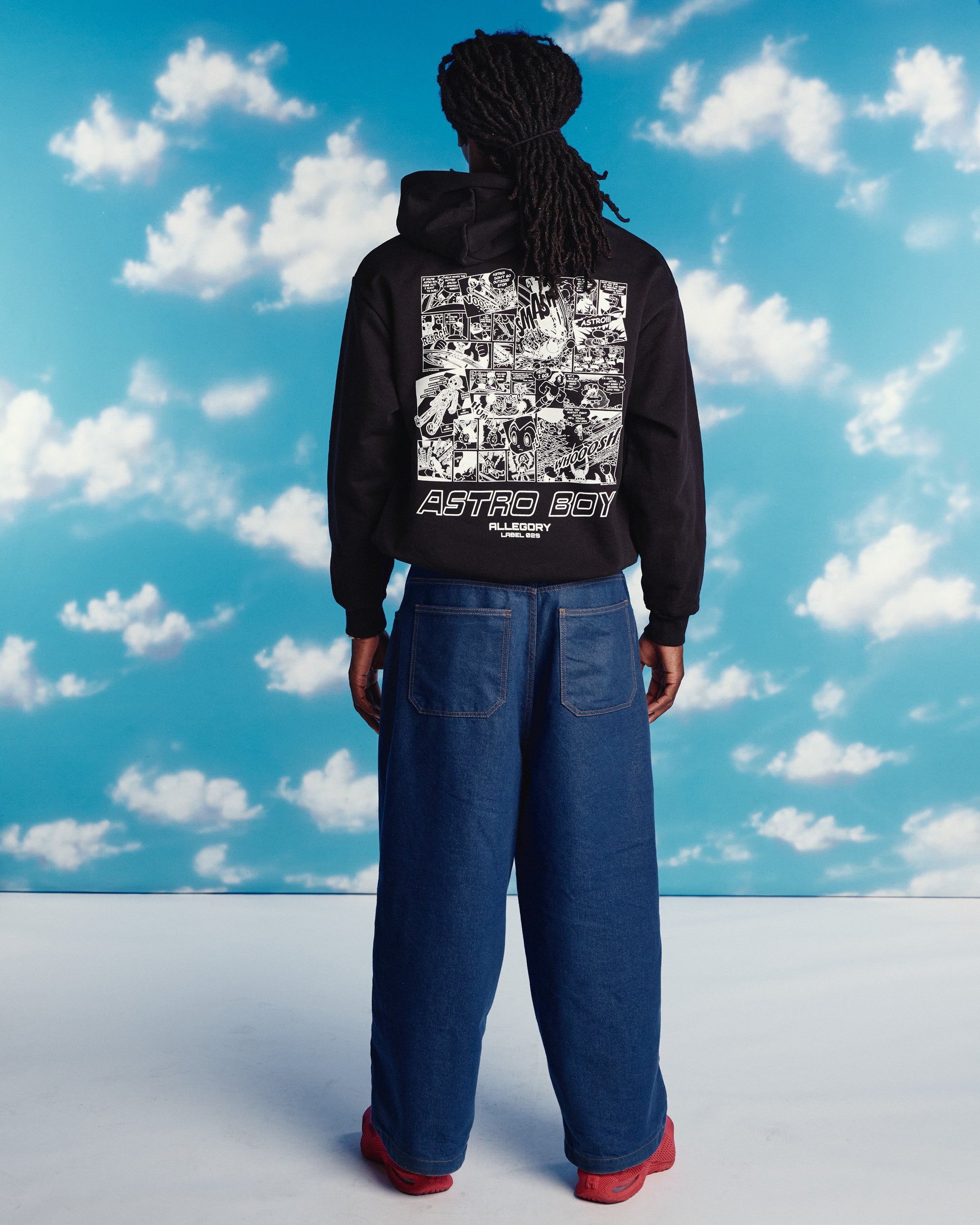 Manga Panel Hoodie For Astro Boy / Black-6