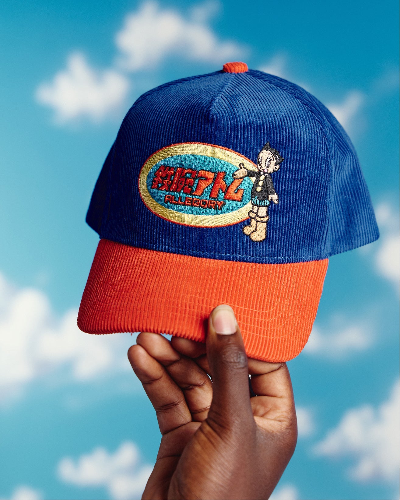 School Boy Mighty Atom Corduroy Hat For Astro Boy™ / Cobalt Blue / Terracotta Red-5