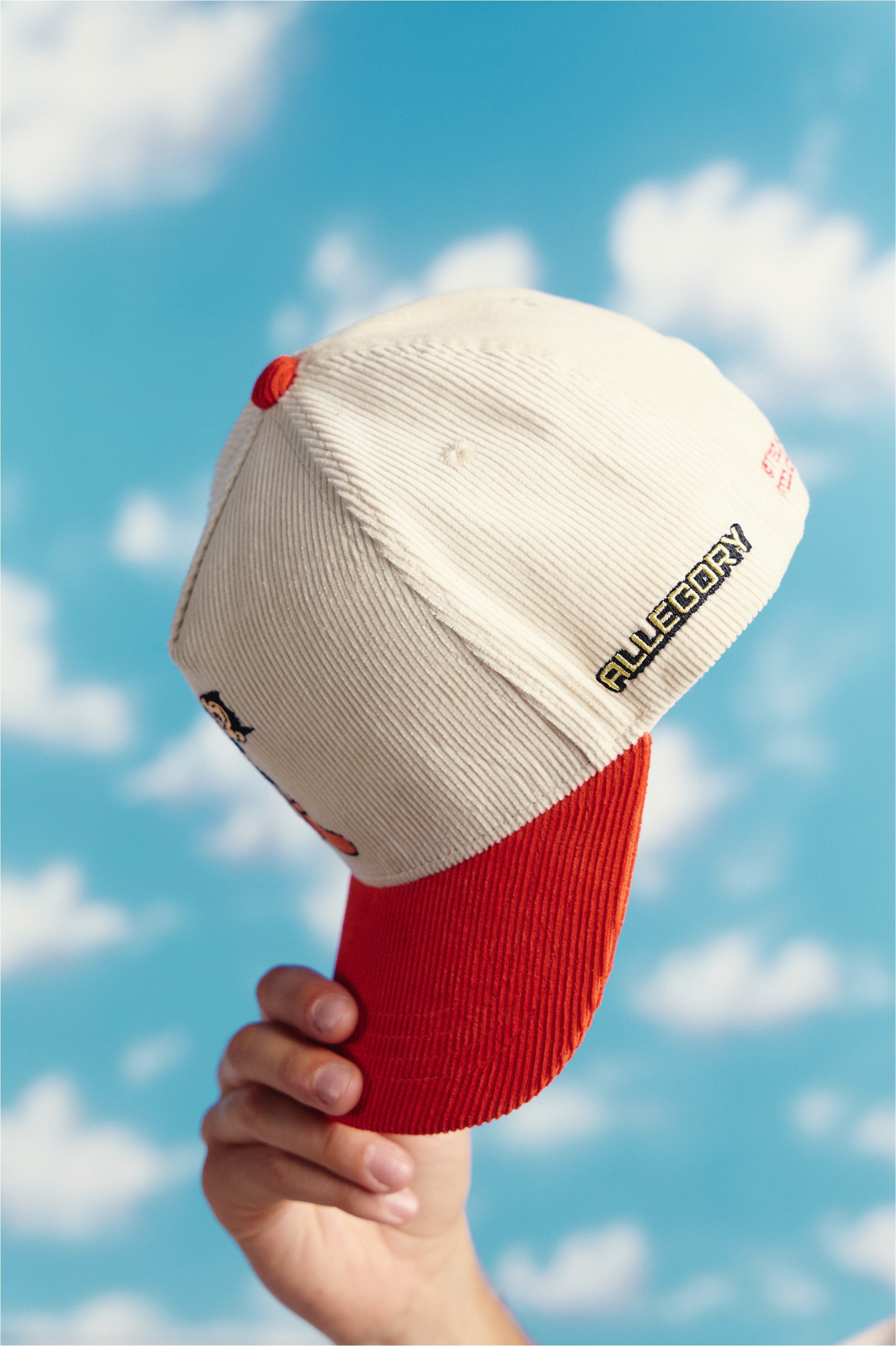 Retro Little Robot Corduroy Hat For Astro Boy™ / Cream / Terracotta Red-5