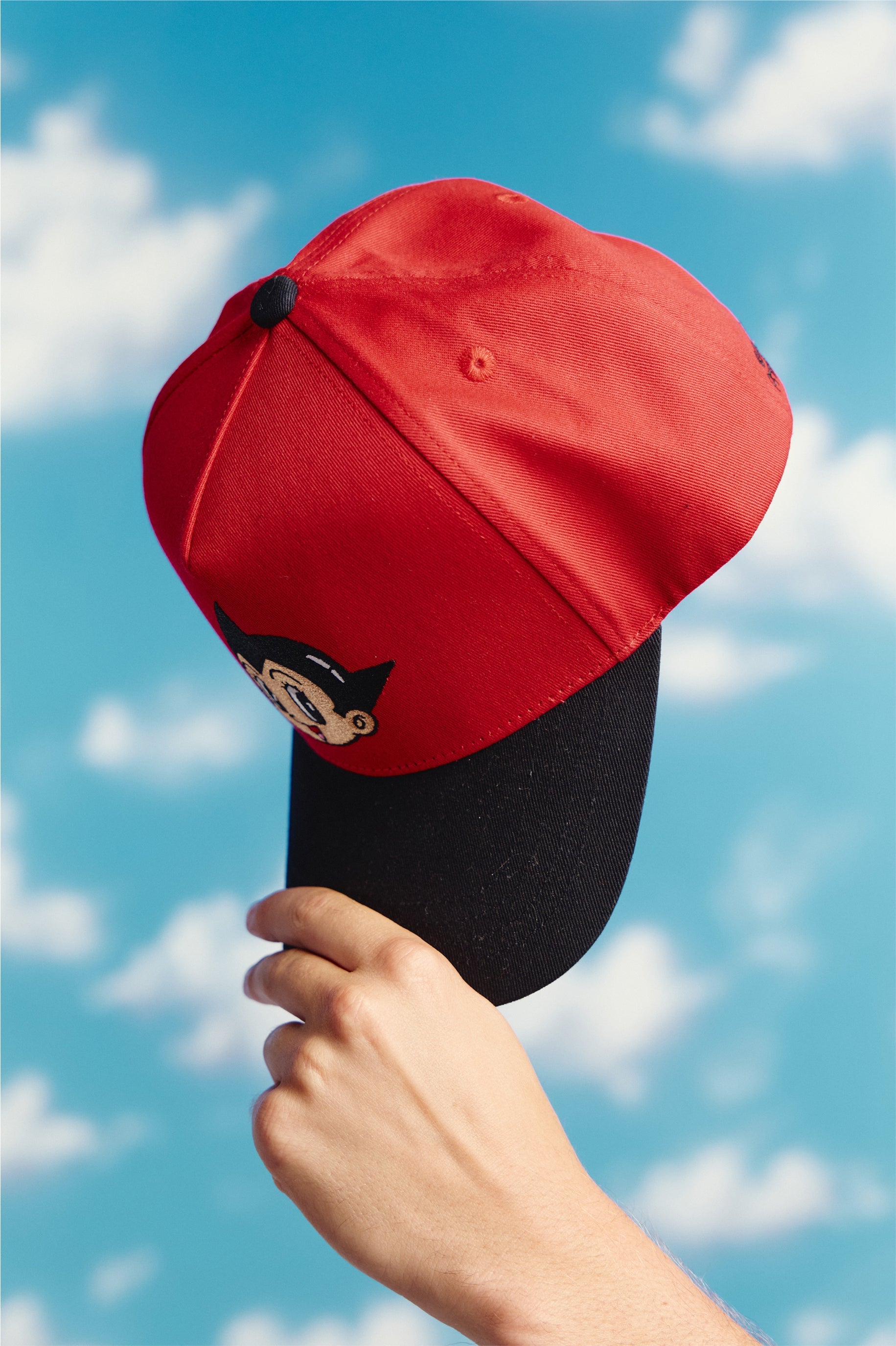 Classic Astro Boy Corduroy Hat For Astro Boy / Imperial Red / Black-3