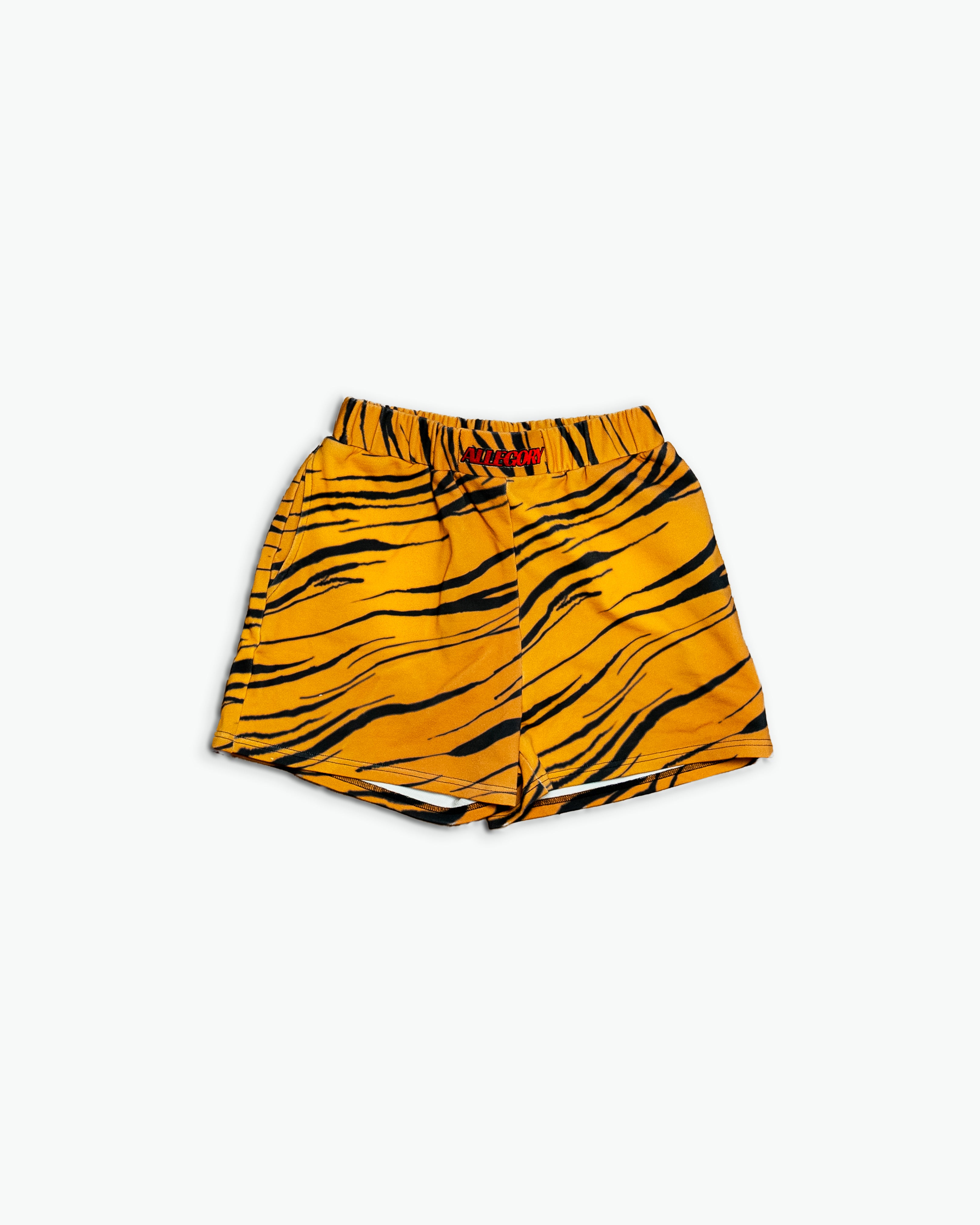 Tiger Striped Cotton Shorts