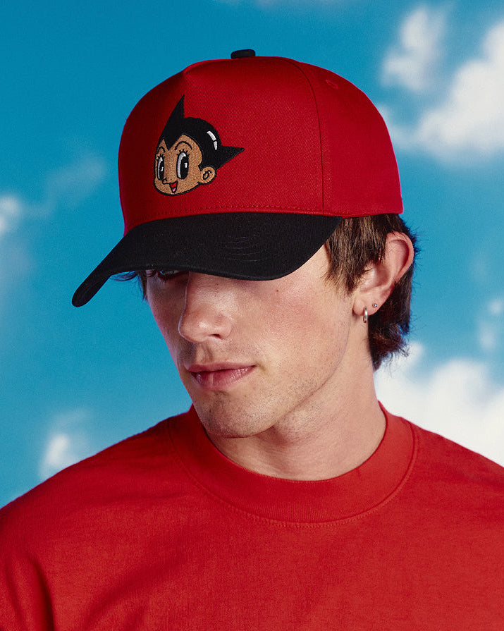 Classic Astro Boy Corduroy Hat For Astro Boy / Imperial Red / Black